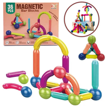 36Pcs Magnetic Puzzle Sticks Set