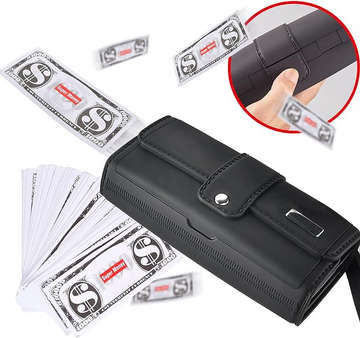 Money Wallet Purse with 100 fake dollers