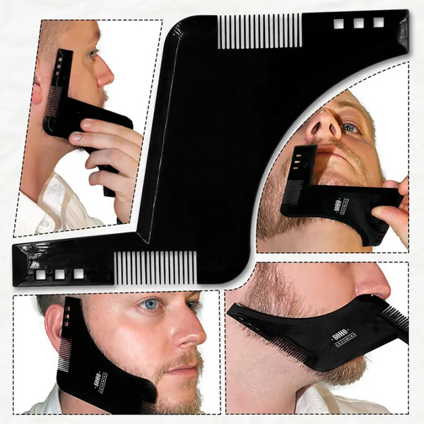 Trimux Men's Beard Shaper Comb - Goatee & Neckline Styling Template Tool for any trimmer
