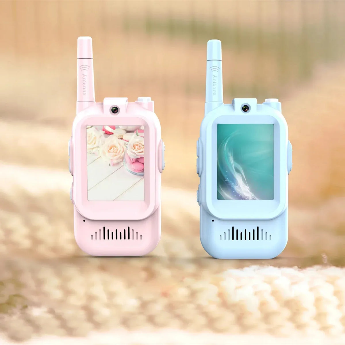 2Pcs Rechargeable Kids Video Walkie Talkie