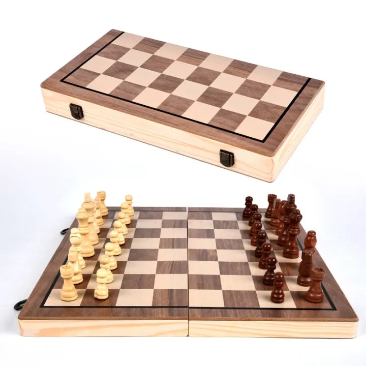 2in1 Chess & Checkers Foldable Play Game Set