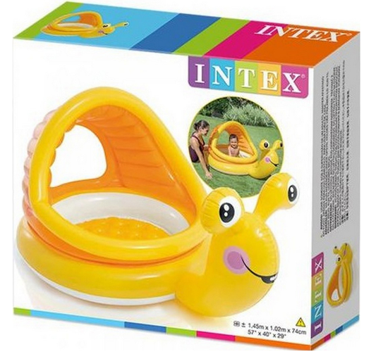 INTEX Lazy Snail Shade Baby Pool (57"x40"x29")