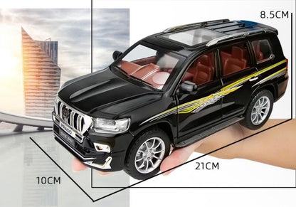 1:24 RC Prado Alloy Diecast Car with Remote | Openable Doors, Lights & Music