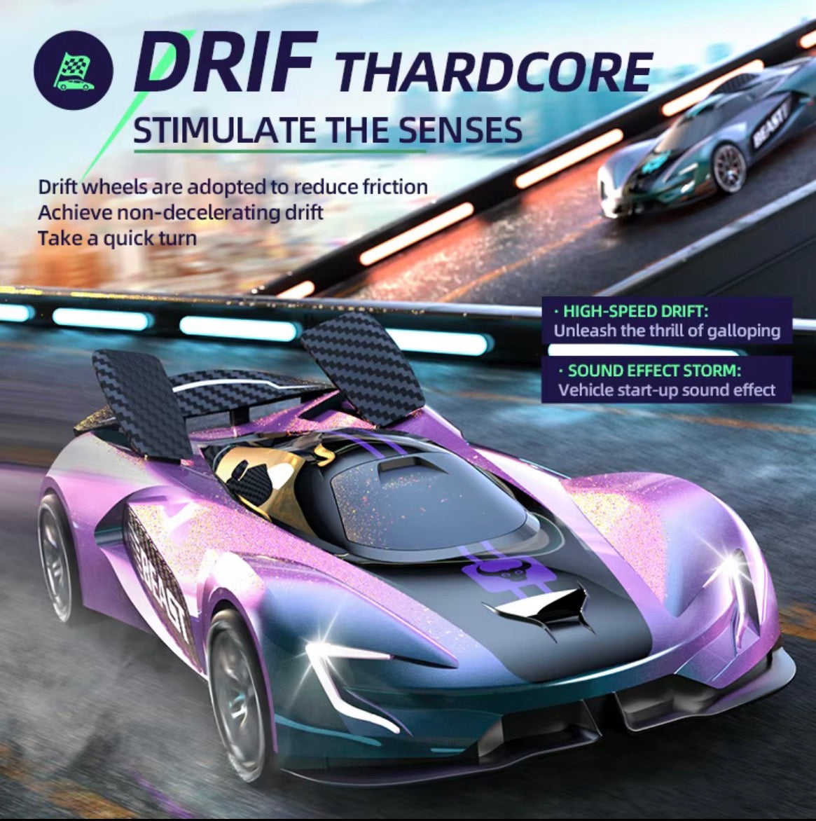 RC Drift Car 4WD | High-Speed 2.4GHz Remote Control Racing Vehicle for Kids