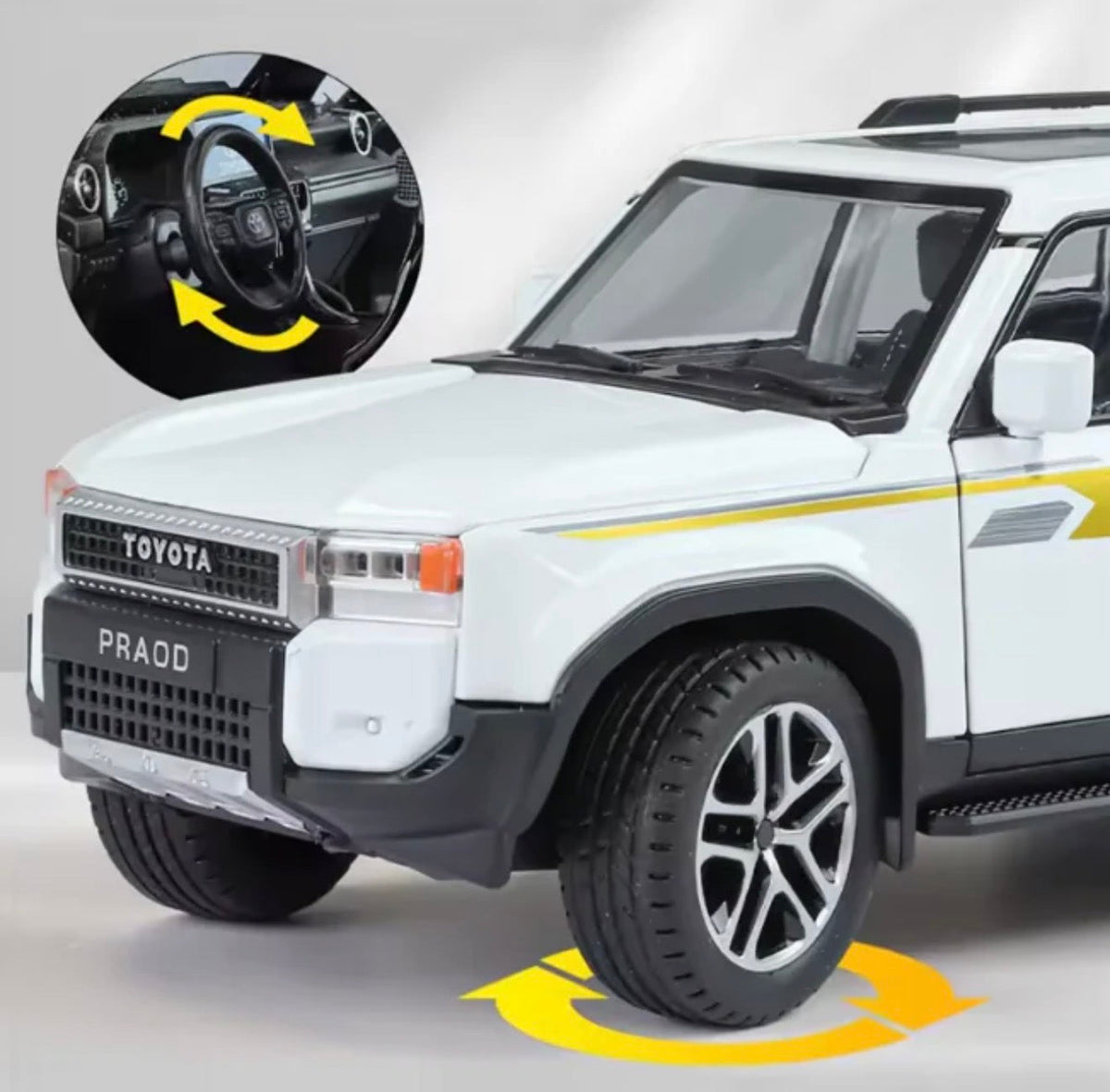 1:24 Diecast Toyota Land Cruiser Prado LC250 Model Car