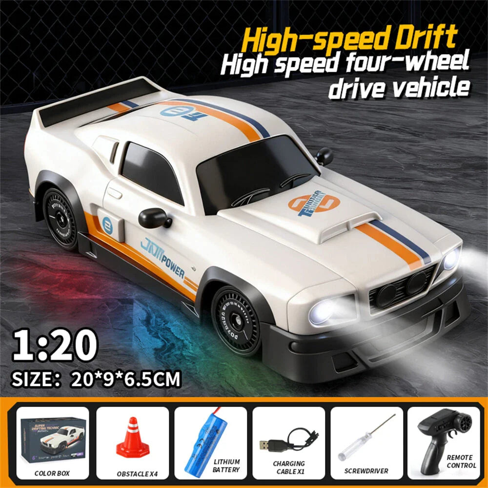 4WD Drift RC Car LED Light Remote Control High Speed
