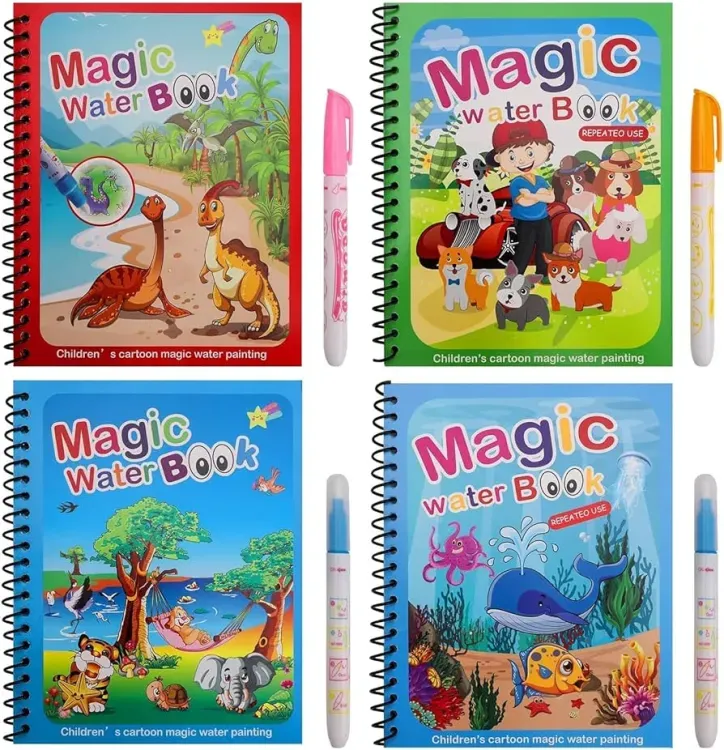 Magic Water Book Painting Drawing Coloring Board Book Doodle & Magic Water Pen