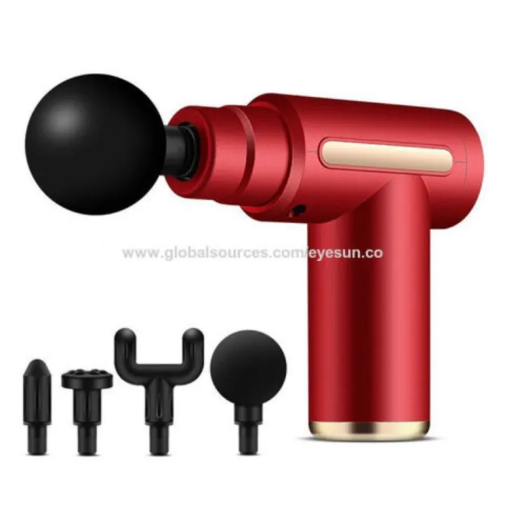 Professional Massage Gun – Portable Muscle Relief Deep Tissue Massager with 4 Replaceable Heads