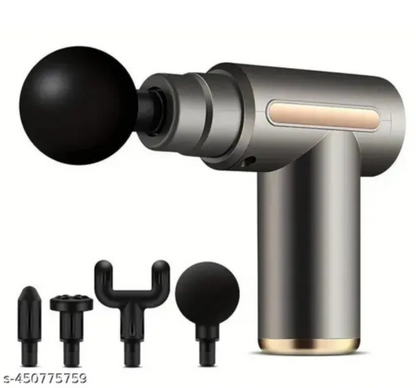 Professional Massage Gun – Portable Muscle Relief Deep Tissue Massager with 4 Replaceable Heads