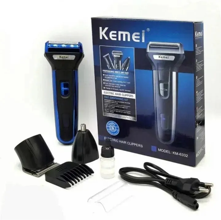 KEMEI KM-6330 3-IN-1 PROFESSIONAL GROOMING TRIMMER KIT FOR MEN