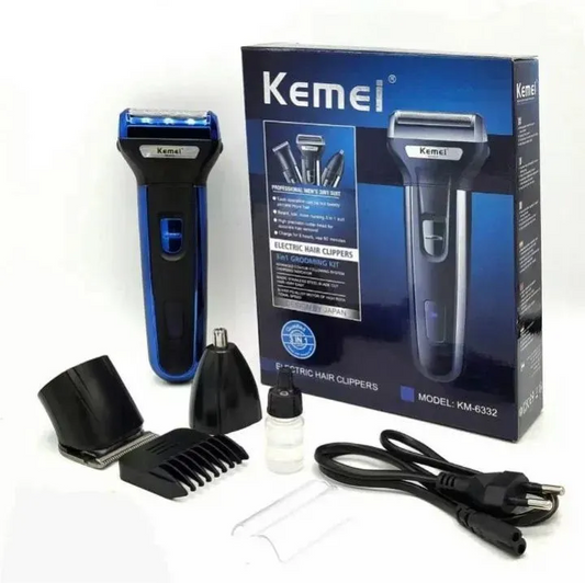 KEMEI KM-6330 3-IN-1 PROFESSIONAL GROOMING TRIMMER KIT FOR MEN
