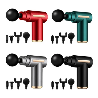 Professional Massage Gun – Portable Muscle Relief Deep Tissue Massager with 4 Replaceable Heads