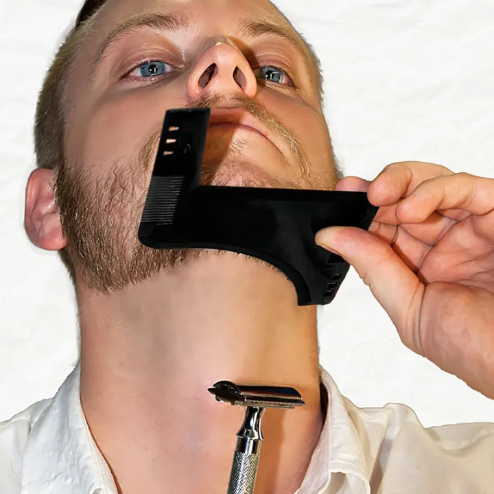 Trimux Men's Beard Shaper Comb - Goatee & Neckline Styling Template Tool for any trimmer
