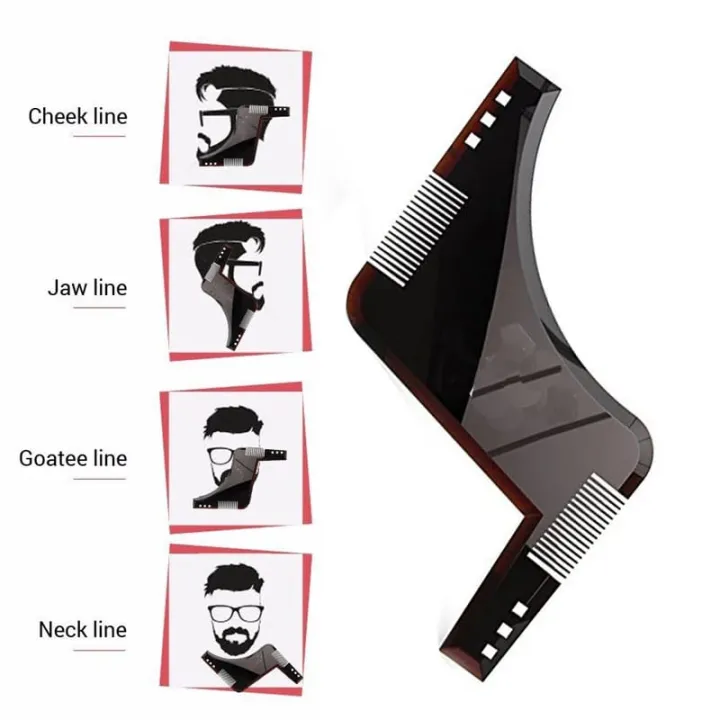 Trimux Men's Beard Shaper Comb - Goatee & Neckline Styling Template Tool for any trimmer