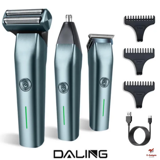 Daling DL-9218 Professional 3-in-1 Cordless Grooming Machine - Hair, Beard & Shave