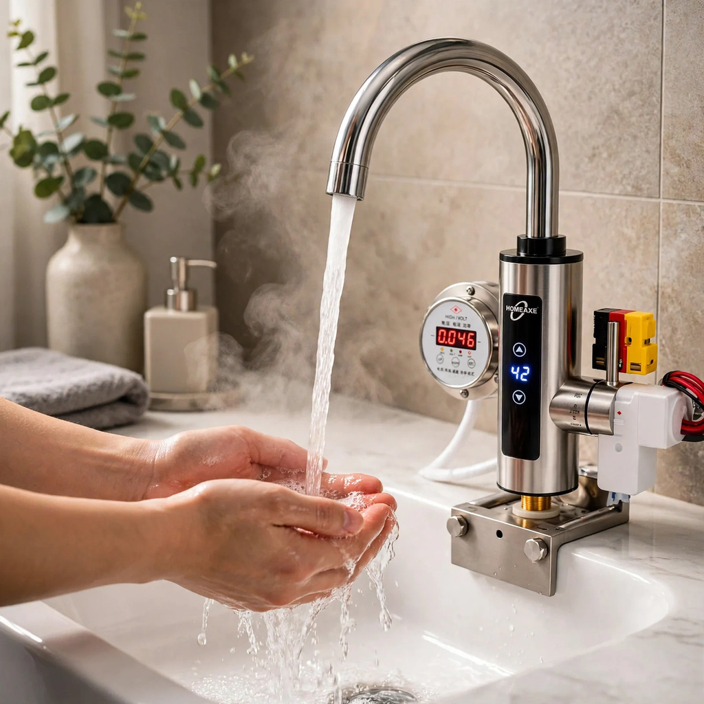 Instant Electric Water Heating Tap with Digital Temperature Control