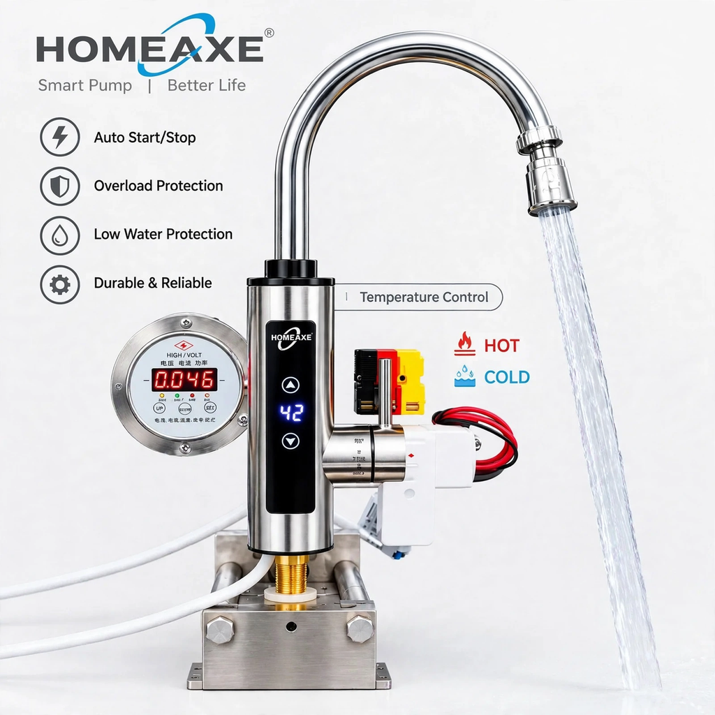Instant Electric Water Heating Tap with Digital Temperature Control