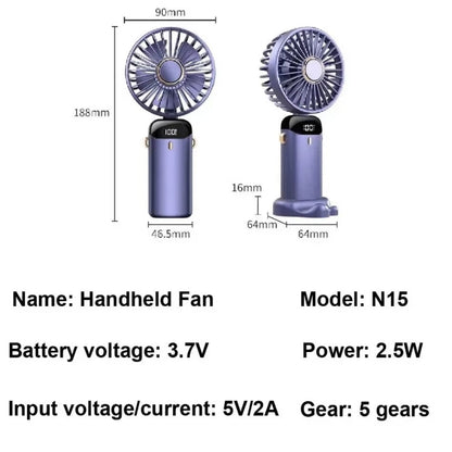 Handheld Mini Fan Foldable Portable