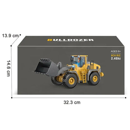9 Channel Remote Control Construction Bulldozer Toy