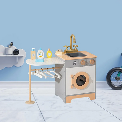 Mini Wooden Pretend Play Washing Machine